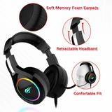 Havit HV H2232D Headsets HAVIT H2232D Wired Gaming Headphones with Mic Bass Surround 50mm Drive LED Lighting