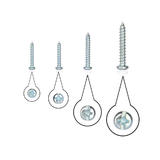 Cab ZS104 1 Screws Assorted Sizes Self Drilling Drywall Anchors Screws Assortment Set Kit 104Pcs