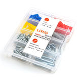LIVINGbasics LVB ZS104 1 Screws Self Drilling Drywall Anchors Screws Assortment Set Kit Assorted Sizes 104 Pcs Pack LIVINGbas