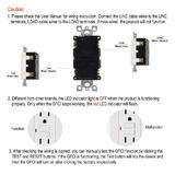 PrimeCables CAB TST15 Power Wall Plates GFCI Decora Receptacle Outlet Self Test Tamper Resistant 15Amp 125Volt NEMA 5 15 Prim