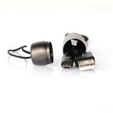PrimeCables Cab PC 07963 USB 2 0 Nylon Braided USB A to Micro USB Charge Sync Key Pendant Cable Black 0 82ft PrimeCables