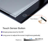 Moustache MOA AK4 2 Arts Crafts A4 LED Light Box Tracer Drawing Pad with Adapter Dimmable Brightness Moustache