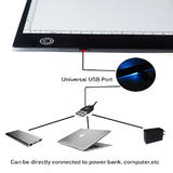 Moustache MOA AK4 2 Arts Crafts A4 LED Light Box Tracer Drawing Pad with Adapter Dimmable Brightness Moustache