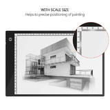 Moustache MOA AK4 2 Arts Crafts A4 LED Light Box Tracer Drawing Pad with Adapter Dimmable Brightness Moustache