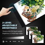 Moustache MOA AK4 2 Arts Crafts A4 LED Light Box Tracer Drawing Pad with Adapter Dimmable Brightness Moustache