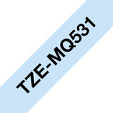 Brother Label Printer TZe MQ531 Label Maker Tapes Brother TZe MQ531 Label Tape 12 mm 0 47 Black on Pastel Blue Compatible