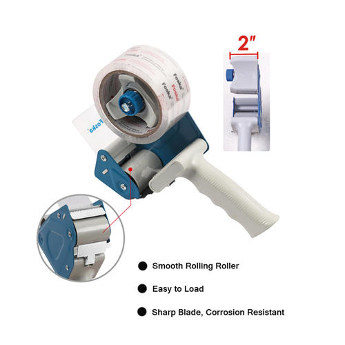 Foska® Plastic Handheld Heavy Duty Tape Dispenser, Holds Total 1 Tape