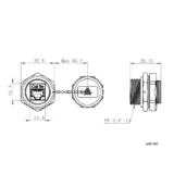 Other Brands Cab CN C5E FFS IP68 IP Rated Cables Accessories Cat5e RJ45 Female to RJ45 Female Shielded Bulkhead Coupler Water