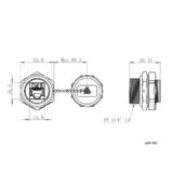 Other Brands Cab CN C6 FFS IP68 IP Rated Cables Accessories Cat6 RJ45 Female to RJ45 Female Shielded Bulkhead Coupler Waterpr