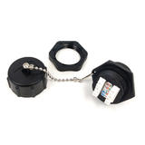 Other Brands Cab JK C5P SBK IP68 IP Rated Cables Accessories Cat5e RJ45 Female to 110 Punch Down Shielded Bulkhead Coupler Wa