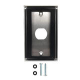 Other Brands Cab WP EBH1 SS IP Rated Cables Accessories Single Gang Wall Plate 1x Ethernet Bulkhead Hole IP44 Rated Stainless