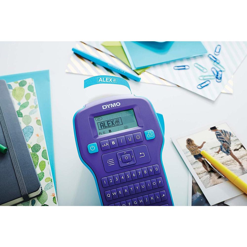 DYMO COLORPOP! D1 Original Label Maker Tape, 1/2"(12mm), White on Blue