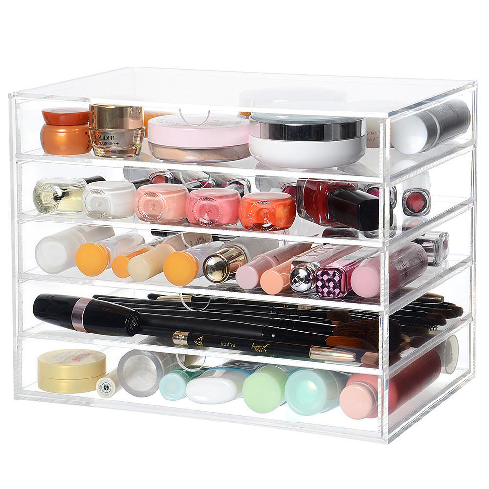 Acrylic Cosmetic Jewelry Storage Makeup Organizer Removable Drawer
