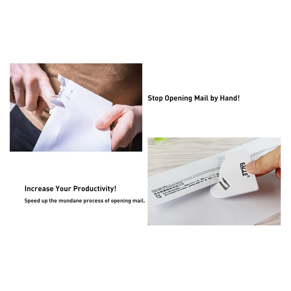 Letter Opener with Plastic Razor Blade for Home and Office, Pack of 3