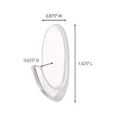 3M 17091CLR C Adhesives Tapes and Dispenser 3M Command Adhesive Hooks 2 Medium Hooks with 4 Strips Holds 2lb Clear 209585