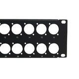 Other Brands Cab PP XLR32 UL Unloaded Patch Panel 32 port D cut patch panel 19 inch rackmount 2U unloaded