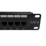 Other Brands Cab PP 24C6 110 RJ45 Patch Panel 24 Port CAT6 Patch Panel 19 Rackmount 1U 110 Punch Down