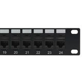 Other Brands Cab PP 24C6 PT RJ45 Patch Panel 24 Port CAT6 Patch Panel 19 Rackmount 1U Pass Through