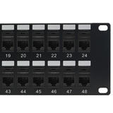 Other Brands Cab PP 48C6 PT RJ45 Patch Panel 48Port CAT6 Patch Panel 19 Rackmount 2U Pass Through