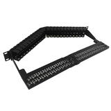 Other Brands Cab PP 48C6 APT RJ45 Patch Panel 48 Port Angled CAT6 Patch Panel 19 Rackmount 1U Pass Through
