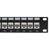 Other Brands Cab PP 24C6AW PT RJ45 Patch Panel 24 Port Cat6a Patch Panel 19 Rackmount 1U Pass Through