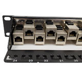 Other Brands Cab PP 24C6AS PT RJ45 Patch Panel 24 Port CAT6A Shielded Patch Panel 19 Rackmount 1U Pass Through