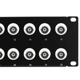 Other Brands Cab PP BNC50 32 A V Patch Panel 32 Port 50 Ohm BNC Patch Panel 19 inch Rackmount 2U