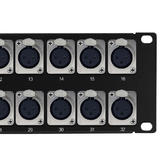 Other Brands Cab PP XLR 32F A V Patch Panel 32 Port XLR Female Patch Panel 19 inch rackmount 2U