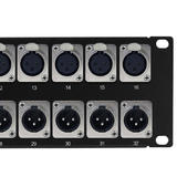 Other Brands Cab PP XLR 24F8M A V Patch Panel 24 Port XLR Female 8 port XLR Male patch panel 19 inch rackmount 2U