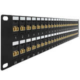 Other Brands Cab PP FO108 48 Fiber Optic Patch Panel 48 Port LC LC Multimode 62 5u Duplex Patch Panel 19 Rackmount 2U