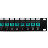 Other Brands Cab PP FO804 24 Fiber Optic Patch Panel 24 Port SC SC Multimode 50u OM3 4 Simplex Patch Panel 19 Rackmount 1U