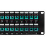 Other Brands Cab PP FO804 48 Fiber Optic Patch Panel 48 Port SC SC Multimode 50u OM3 4 Simplex Patch Panel 19 Rackmount 2U