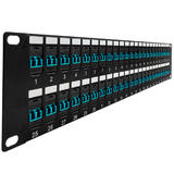 Other Brands Cab PP FO408 48 Fiber Optic Patch Panel 48 Port LC LC Multimode 50u OM3 4 Duplex Patch Panel 19 Rackmount 2U