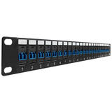 Other Brands Cab PP FO208 24 Fiber Optic Patch Panel 24 Port LC LC Singlemode 9u Duplex Patch Panel 19 Rackmount 1U