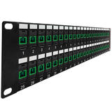Other Brands Cab PP FO604A 48 Fiber Optic Patch Panel 48 Port SC SC APC Singlemode 9u Simplex Patch Panel 19 Rackmount 2U