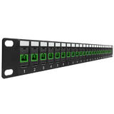Other Brands Cab PP FO604A 24 Fiber Optic Patch Panel 24 Port SC SC APC Singlemode 9u Simplex Patch Panel 19 Rackmount 1U
