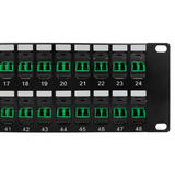 Other Brands Cab PP FO208A 48 Fiber Optic Patch Panel 48 Port LC LC APC Singlemode 9u Duplex Patch Panel 19 Rackmount 2U
