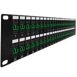 Other Brands Cab PP FO208A 48 Fiber Optic Patch Panel 48 Port LC LC APC Singlemode 9u Duplex Patch Panel 19 Rackmount 2U