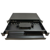 Other Brands Cab PP F1000 1UBK Fiber Optic Panel Enclosure Adapter 1U 19 Rackmount FDU with Slide Out Black