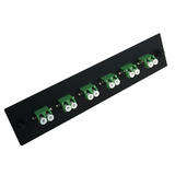 Other Brands Cab PP FA208A 6BK Fiber Optic Panel Enclosure Adapter Loaded Adapter Panel with 6x Duplex LC APC Singlemode Blac