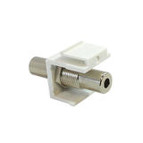 Other Brands Cab WP IN 35MM Audio Video keystone Jacks 3 5mm Female to Female TRS Stereo Keystone Wall Plate Insert White
