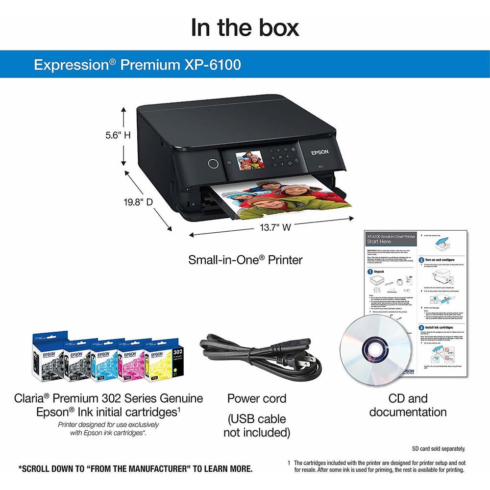 Epson Expression Premium XP6100 AllInOne Printer (C11CG97201)