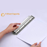 Moustache MOS TY243 TRA Printing Accessories Ring Binder 3 Hole Punch 5 Sheet Capacity With Integrated 10 Ruler Chip Tray Mou