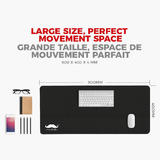 Moustache M PAD 9004004 Wrist Rests Mouse Pads Gaming Mouse Pad Extended Large Size Non Slip Anti Fray Cloth Surface 900mm 40