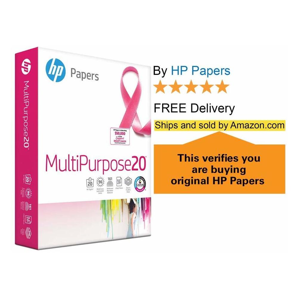 HP® Multipurpose Paper, 20 lbs, 8.5'' x 11" 286591