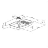 PrimeCables Cab PC 08004 Monitor Desk Mounts Under desk swivel storage tray PrimeCables