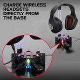 Enhance ENPCGHH100BKEW Laptops Accessories ENHANCE Gaming Headset Stand Headphone Holder 4 Port USB Hub 7 LED Modes