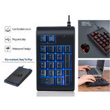 NUMBERPAD 520 Keyboards Wired 19 Keys Numeric keypad with 3 Color RGB Backlight
