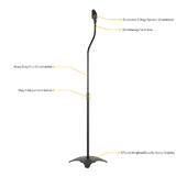 PrimeCables Cab SS 01 Speakers Subwoofer Height adjustable Metal Satellite Speaker Floor Stand Set of 2 Black PrimeCables
