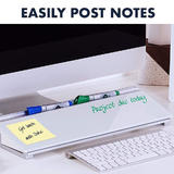 Quartet 010 3413829987 Desk Organizers Quartet Glass Dry Erase Desktop Computer Pads with Storage Drawer 18 x 6